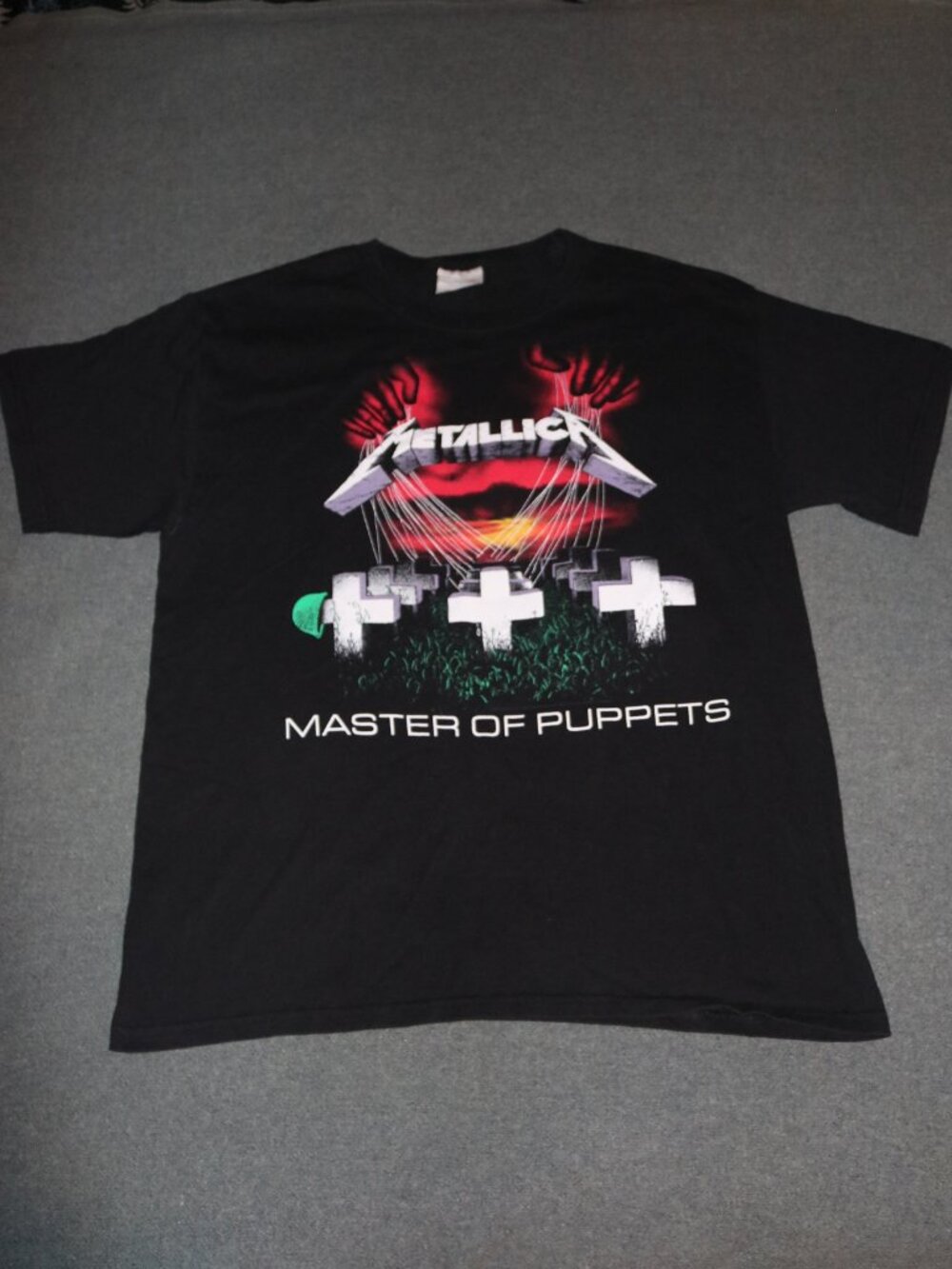 METALLICA T-shirt Mens Large Black Hanes 2007 Master of Puppets